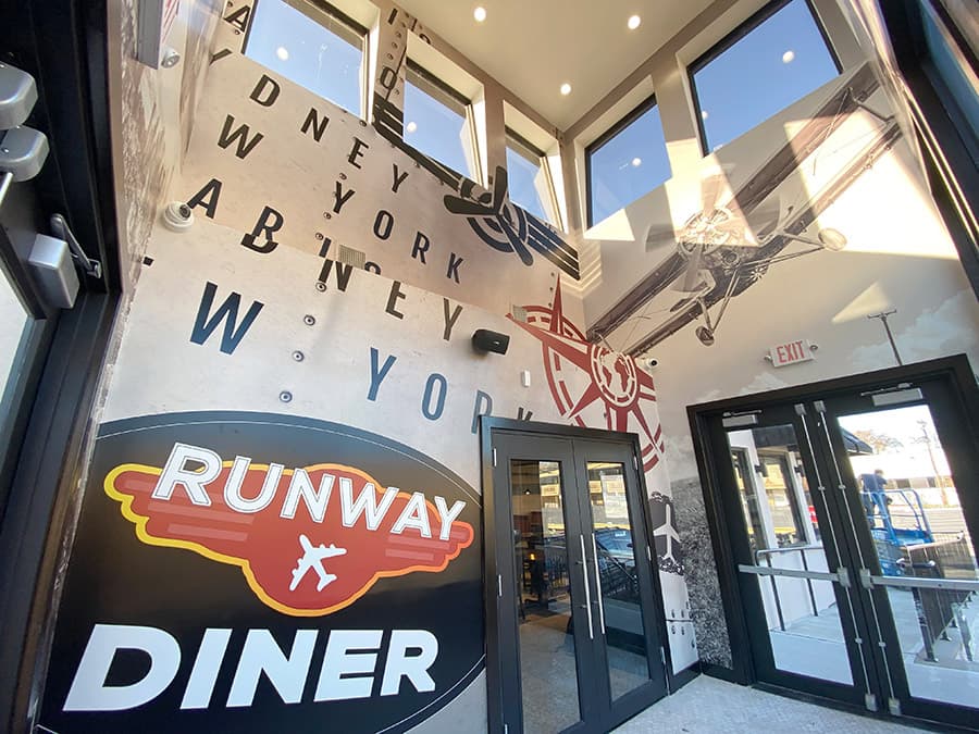 runway diner mural